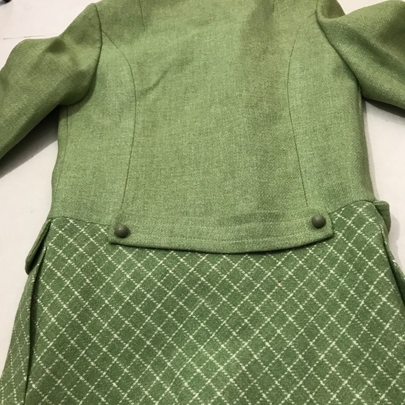 Vintage Pickfair Place Women’s small Union Made Green Check Wool Coat Union Made - Picture 9 of 12